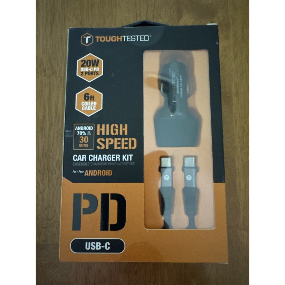 Toughtested (TT-PCK1-USBC) PD High Speed Car Charger Kit with 20W USB-C